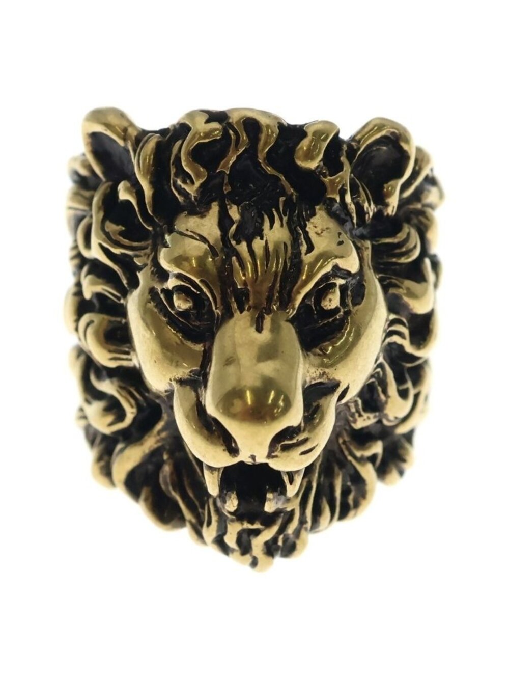 Gucci Lion Head Ring Gold